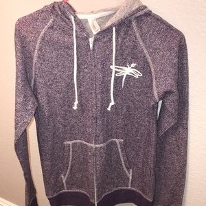 lavender zip up sweater